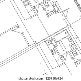 Abstract architectural drawings