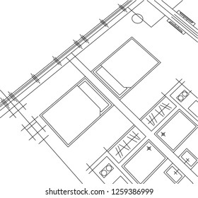 Abstract architectural drawings