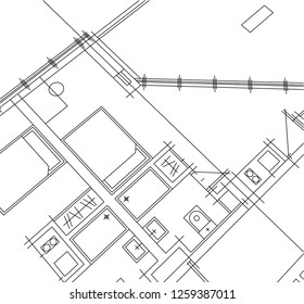 Abstract architectural drawings