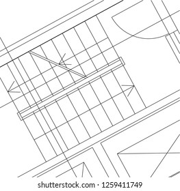 Abstract architectural drawings