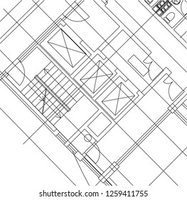 Abstract architectural drawings