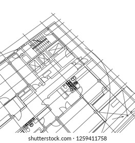 Abstract architectural drawings