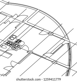 Abstract architectural drawings