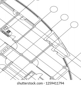 Abstract architectural drawings