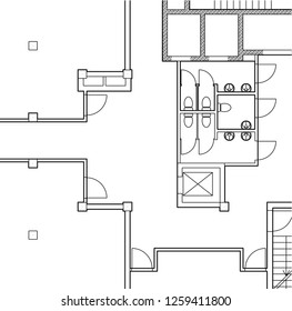 Abstract architectural drawings