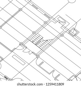 Abstract architectural drawings