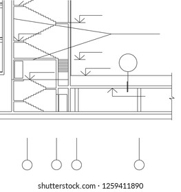 Abstract architectural drawings