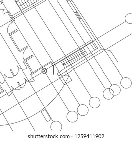 Abstract architectural drawings