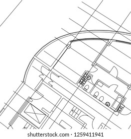 Abstract architectural drawings