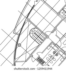 Abstract architectural drawings