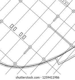 Abstract architectural drawings