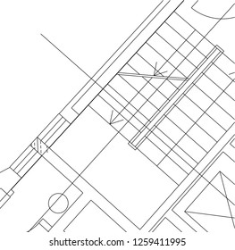 Abstract architectural drawings