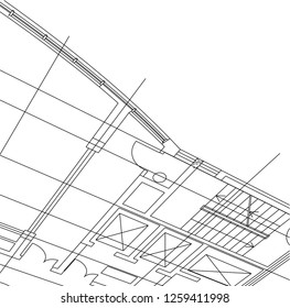 Abstract architectural drawings