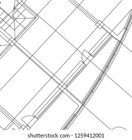 Abstract architectural drawings