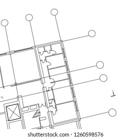 Abstract architectural drawings