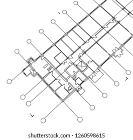 Abstract architectural drawings