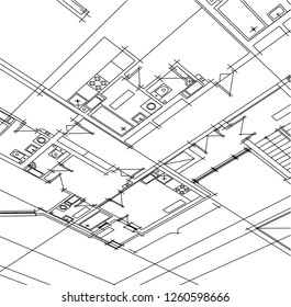 Abstract architectural drawings