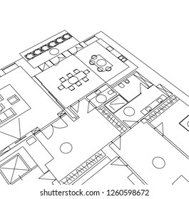 Abstract architectural drawings