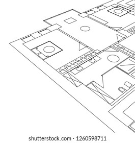 Abstract architectural drawings