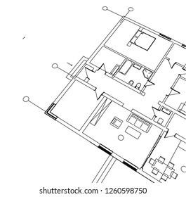 Abstract architectural drawings