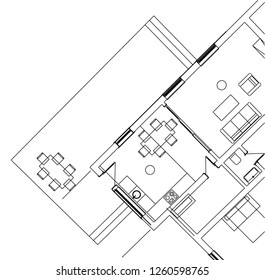 Abstract architectural drawings