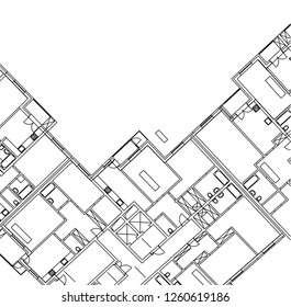 Abstract architectural drawings