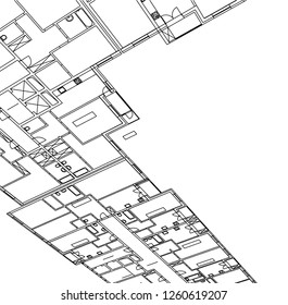 Abstract architectural drawings