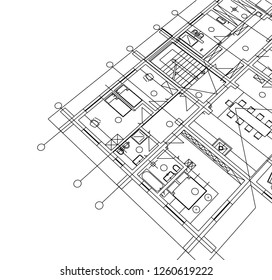 Abstract architectural drawings