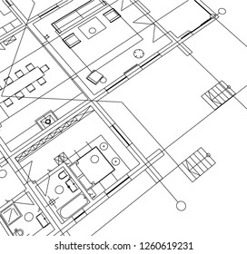 Abstract architectural drawings