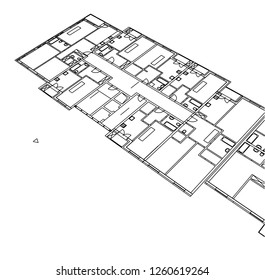 Abstract architectural drawings