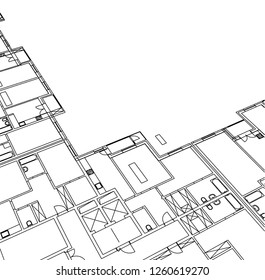 Abstract architectural drawings