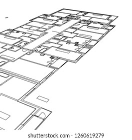 Abstract architectural drawings
