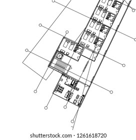 Abstract architectural drawings
