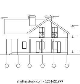 Abstract architectural drawings