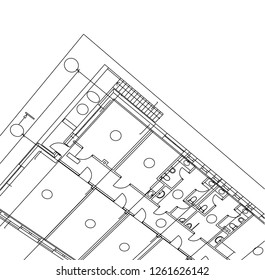 Abstract architectural drawings