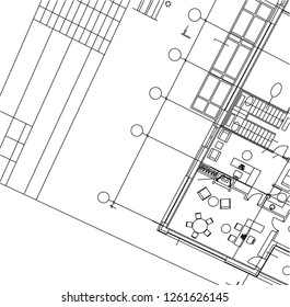 Abstract architectural drawings