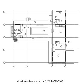 Abstract architectural drawings