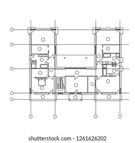 Abstract Architectural Drawings Stock Vector (Royalty Free) 1261626202 ...