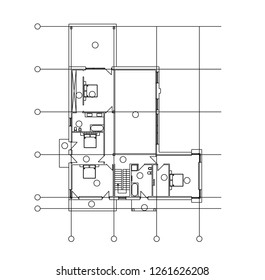 Abstract architectural drawings