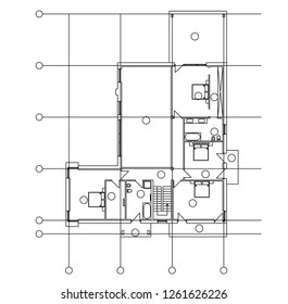 Abstract architectural drawings