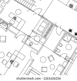Abstract architectural drawings