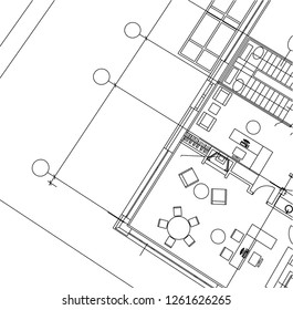 Abstract architectural drawings