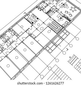 Abstract architectural drawings
