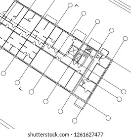 Abstract architectural drawings