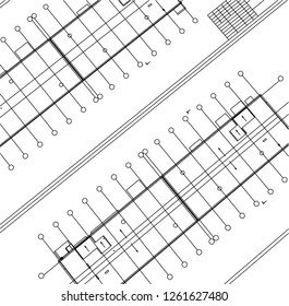 Abstract architectural drawings