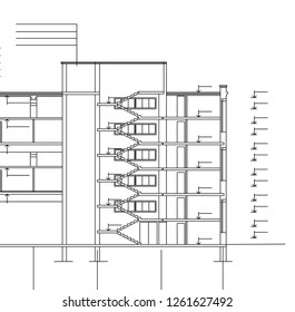 Abstract architectural drawings