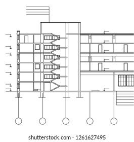 Abstract architectural drawings