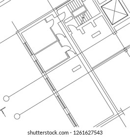 Abstract architectural drawings