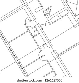 Abstract architectural drawings