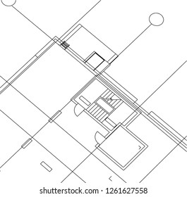 Abstract architectural drawings